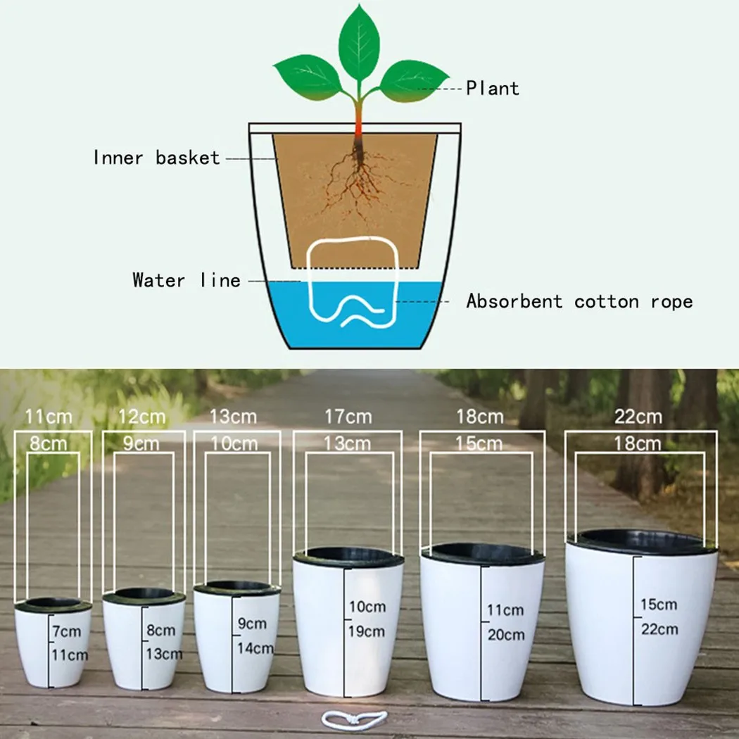 Lazy Flower Pot Self-Watering  - Self Watering Insert ulasan dan harga