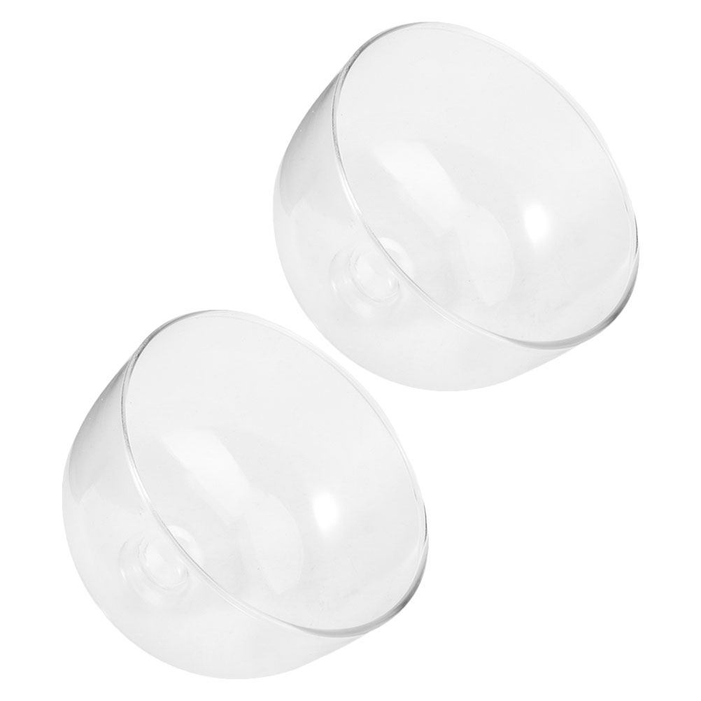 2Pcs Clear Glass Round Cake Co - Plastic Dome Clear ulasan dan harga