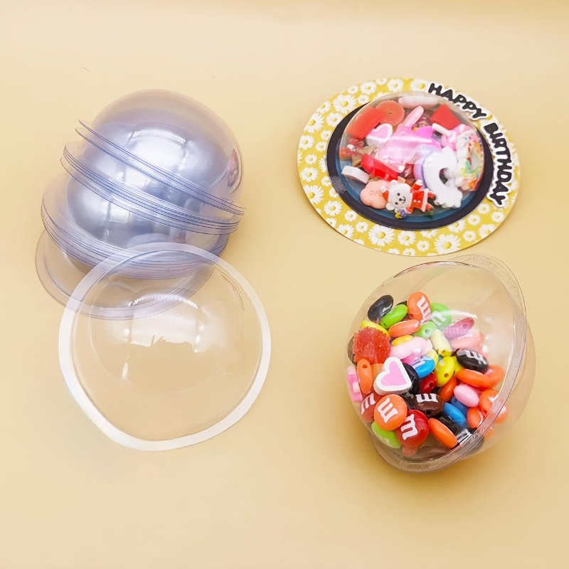 10pcs/set DIY Plastic Candy Do - Plastic Dome Clear ulasan dan harga