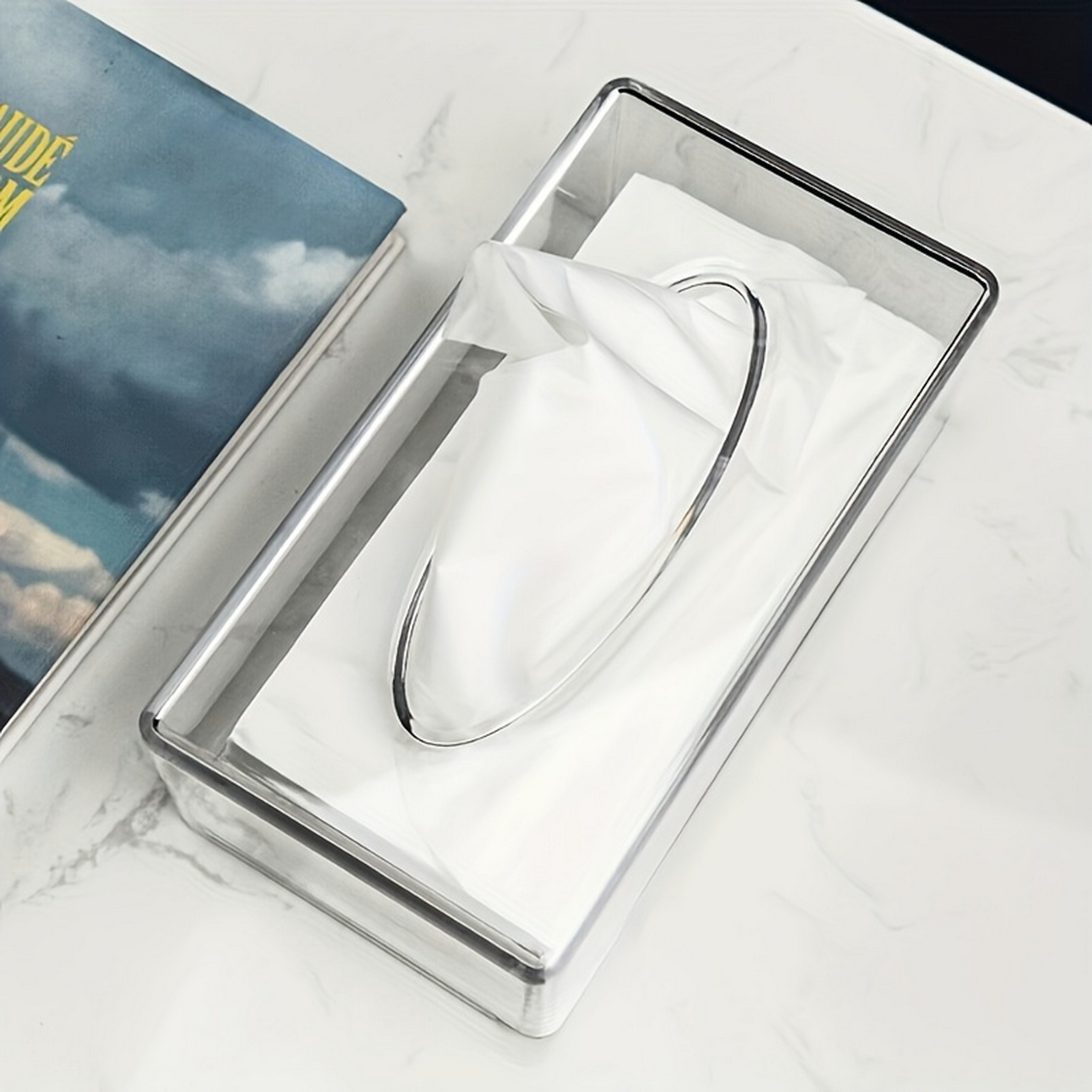 Square Clear Tissue Box Holder - Agar Tissue Culture ulasan dan harga