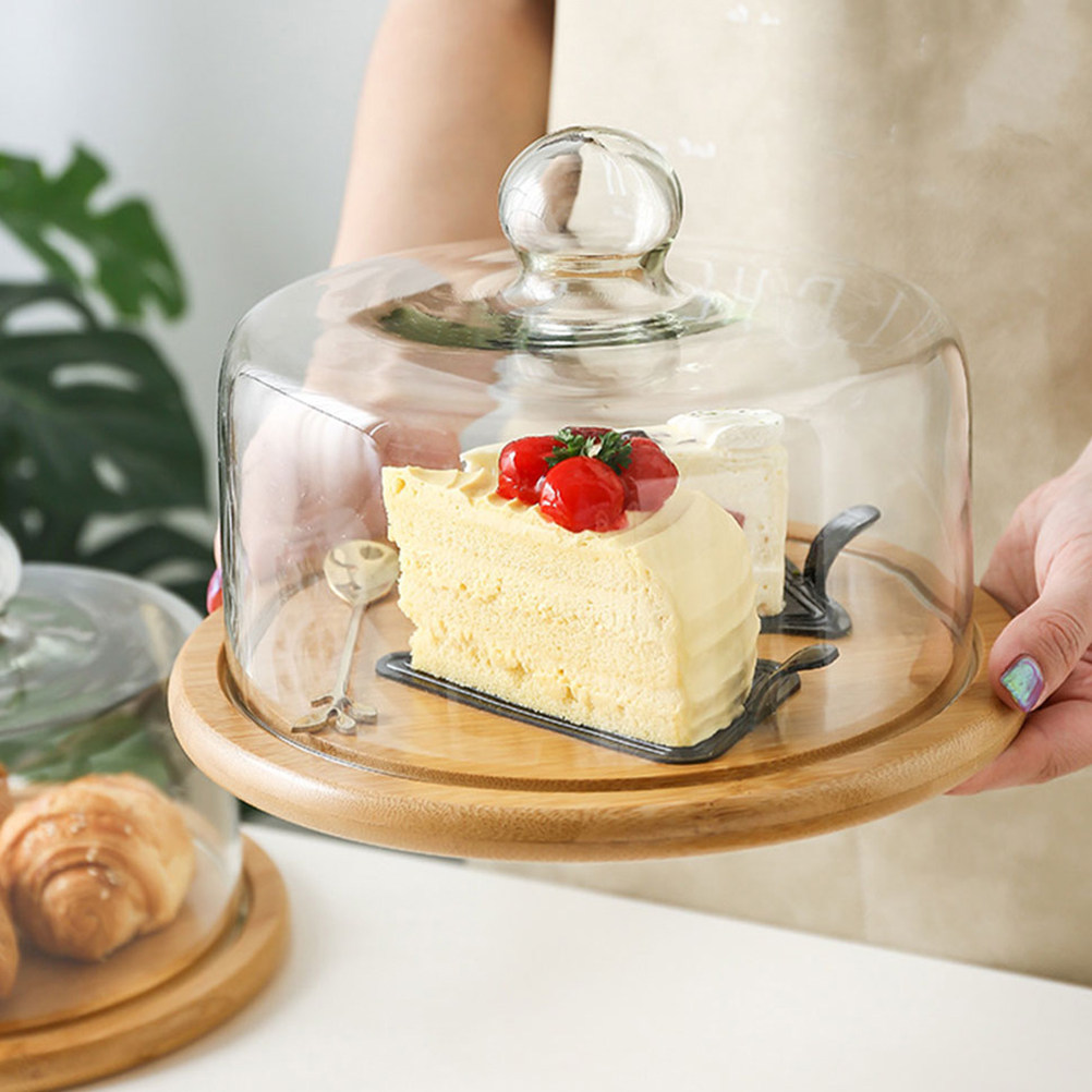 18Cm Clear Glass Dessert Dome  - Plastic Dome Clear ulasan dan harga