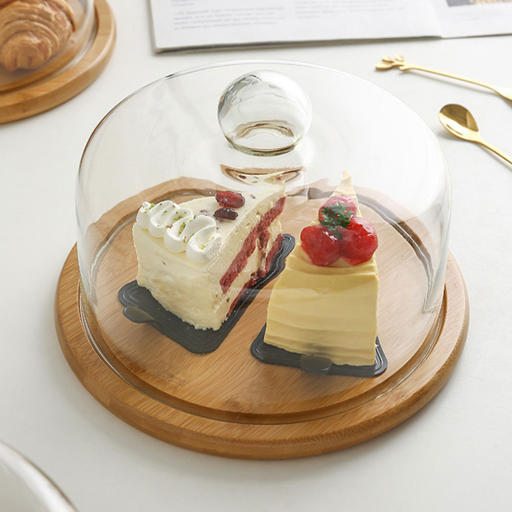 18Cm Clear Glass Dessert Dome  - Plastic Dome Clear ulasan dan harga