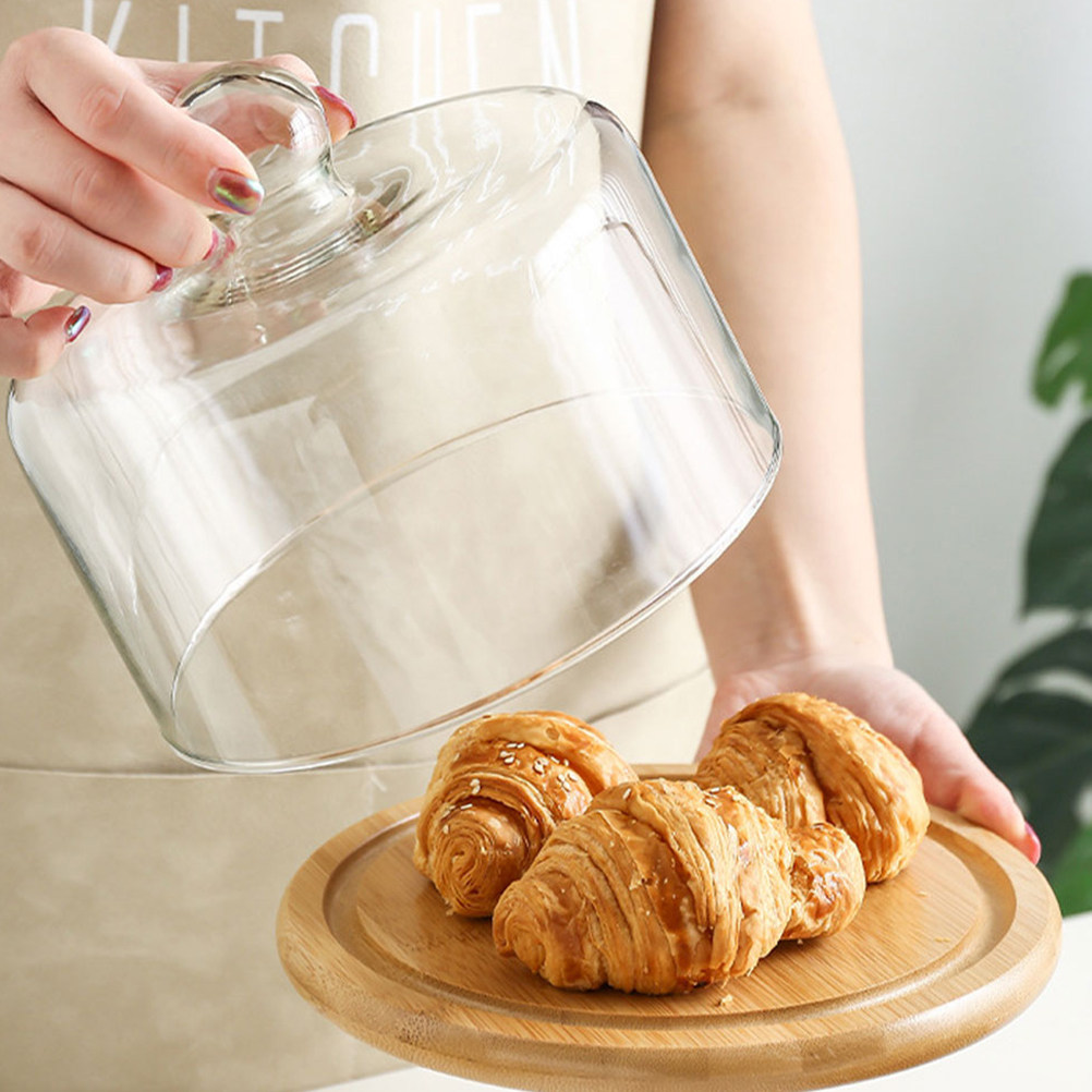 18Cm Clear Glass Dessert Dome  - Plastic Dome Clear ulasan dan harga